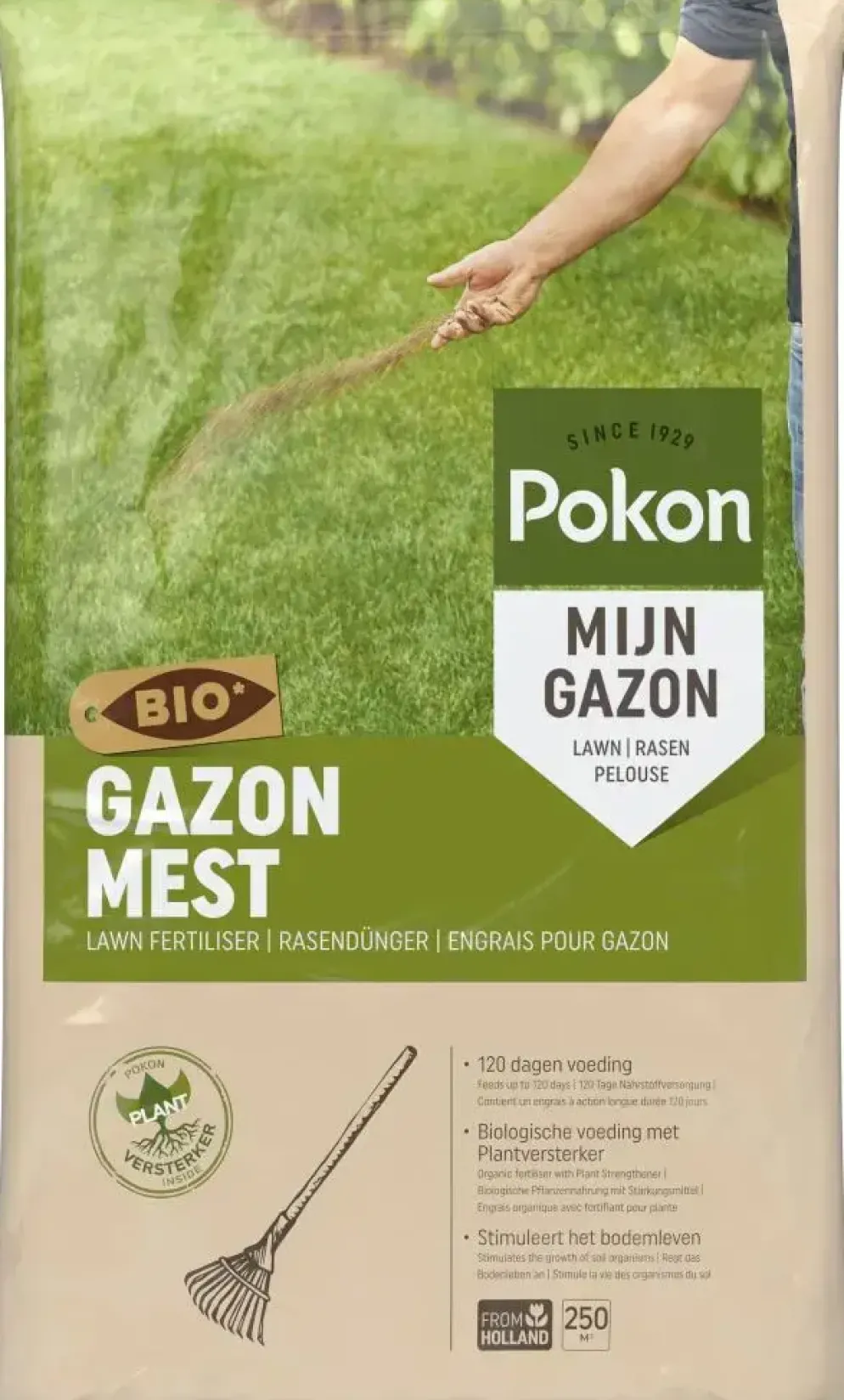 Pokon Bio Gazonmest 16,8kg voor 250m²