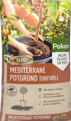 Pokon Bio Mediterrane Potgrond Turfvrij 30L (RHP)