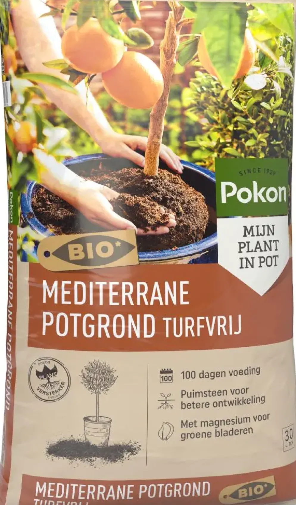 Pokon Bio Mediterrane Potgrond Turfvrij 30L (RHP)