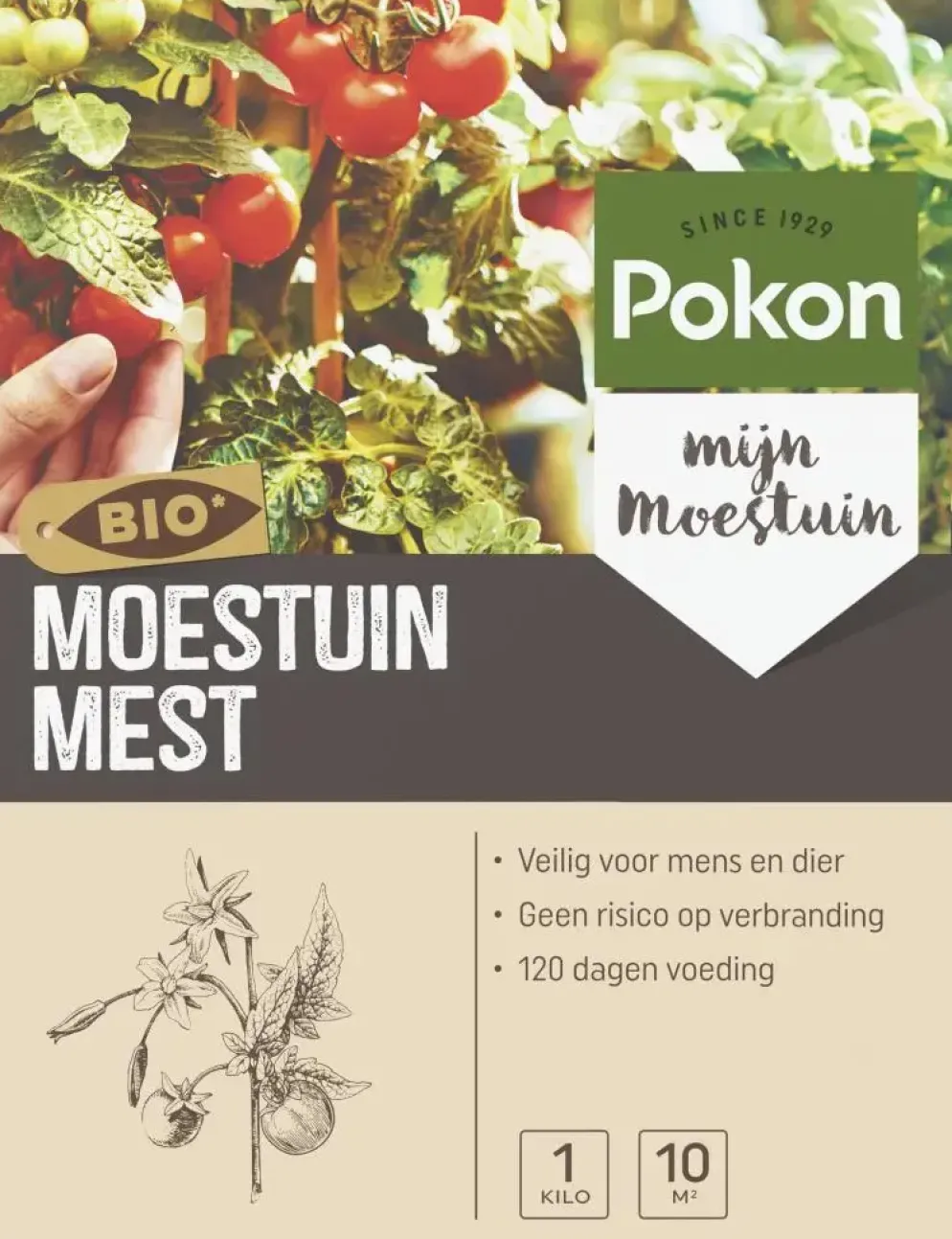 Pokon Bio Moestuin Mest 1kg