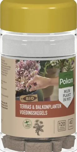 Pokon Bio Terras & Balkon Planten Voedingskegels 40 stuks
