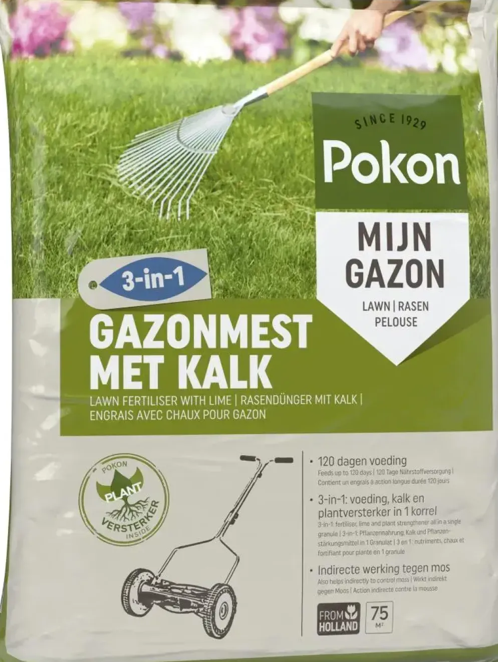 Pokon Gazonmest met Kalk 5kg voor 75m²