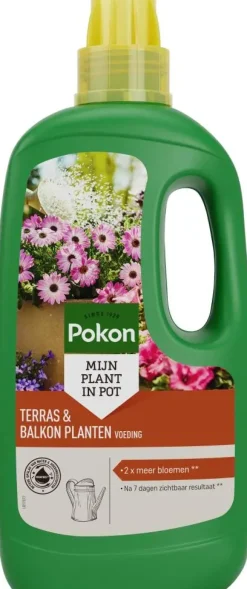 Pokon Terras & Balkon Planten Voeding – Voor Diepgroene Bladeren en Uitbundige Bloei
