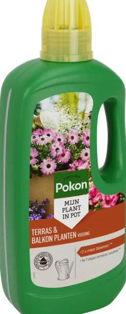 Pokon Terras & Balkon Planten Voeding – Voor Diepgroene Bladeren en Uitbundige Bloei