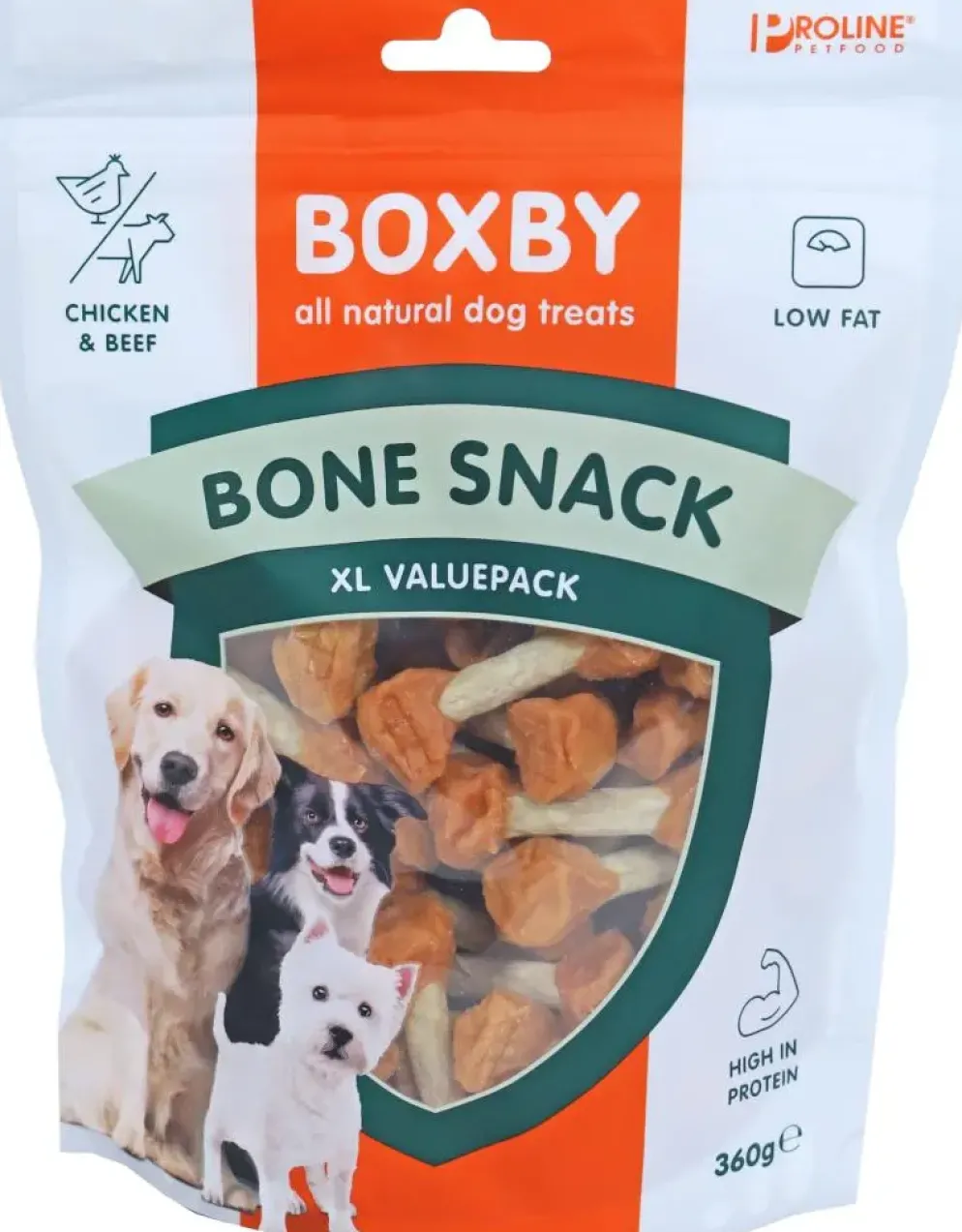 Proline Boxby bone snack XL valuepack, 360 gram. (10)