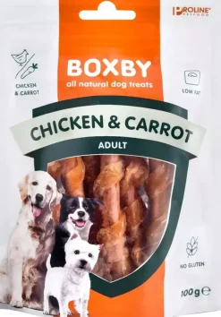 Proline Boxby chicken & carrot sticks, 100 gram