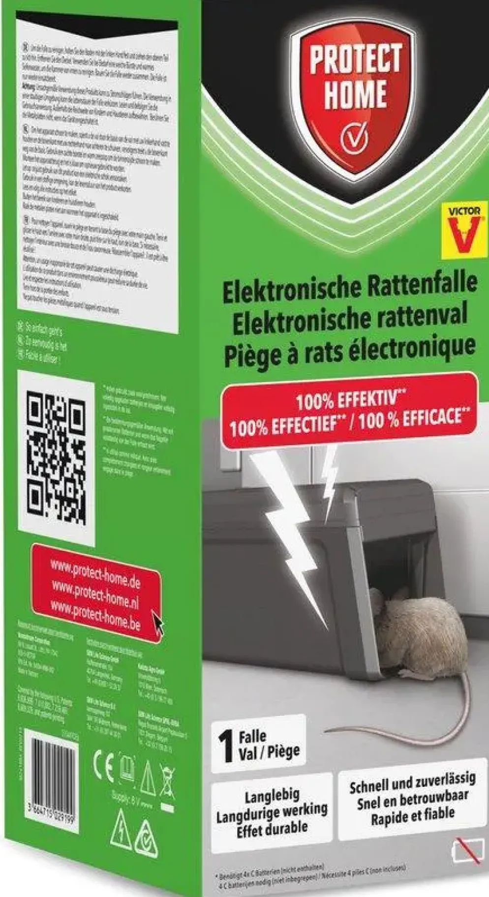 Protect Home Rattenval Elektronisch - Ongediertebestrijding - 1 stuk