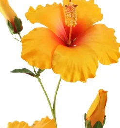 Pure Royal kunsttak hibiscus 75cm geel