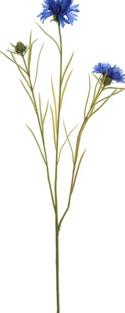 Pure Royal kunsttak korenbloem 66cm blauw