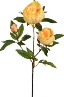 Pure Royal kunsttak pioen 70cm geel
