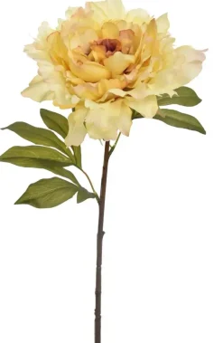 Pure Royal kunsttak pioenroos 69cm geel