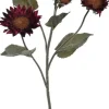 Pure Royal kunsttak zonnebloem 76cm bordeaux