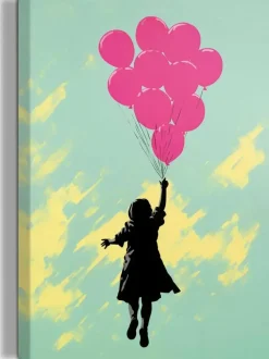 Reinders schilderij canvas balloons up 20x30cm colourful