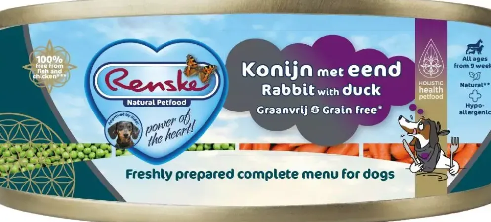 Renske Vers Konijn & Eend Graanvrij 95 g Hondenvoer
