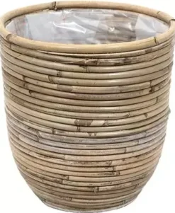 Rotan Ballon plantenmand 24x24cm