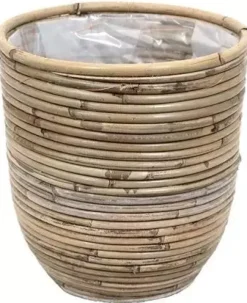 Rotan Ballon plantenmand 20x19cm