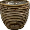 Rotan Ballon plantenmand 13x11cm