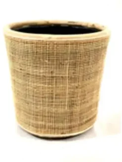 Rotan Drypot Webbing Blond plantenmand Ø42x42 cm