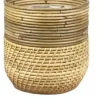 Rotan Lombok plantenmand grijs 24x24cm