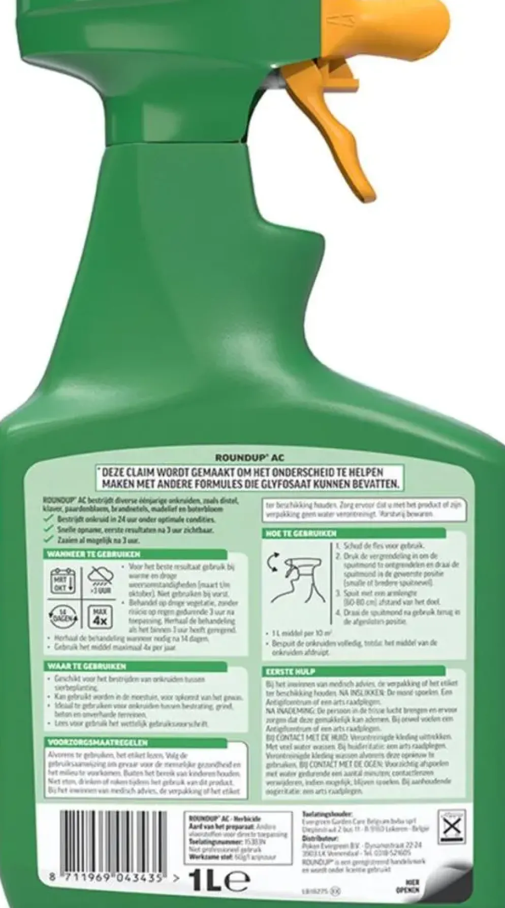 Roundup AC Totaal Onkruidvrij Kant en Klaar spray 1L