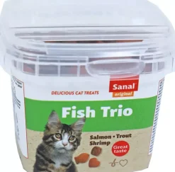 Sanal bites Fish Trio kattensnack, 75g