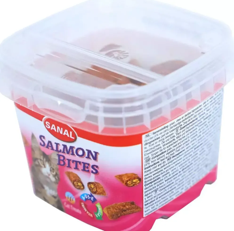 Sanal bites Salmon kattensnack, 75g