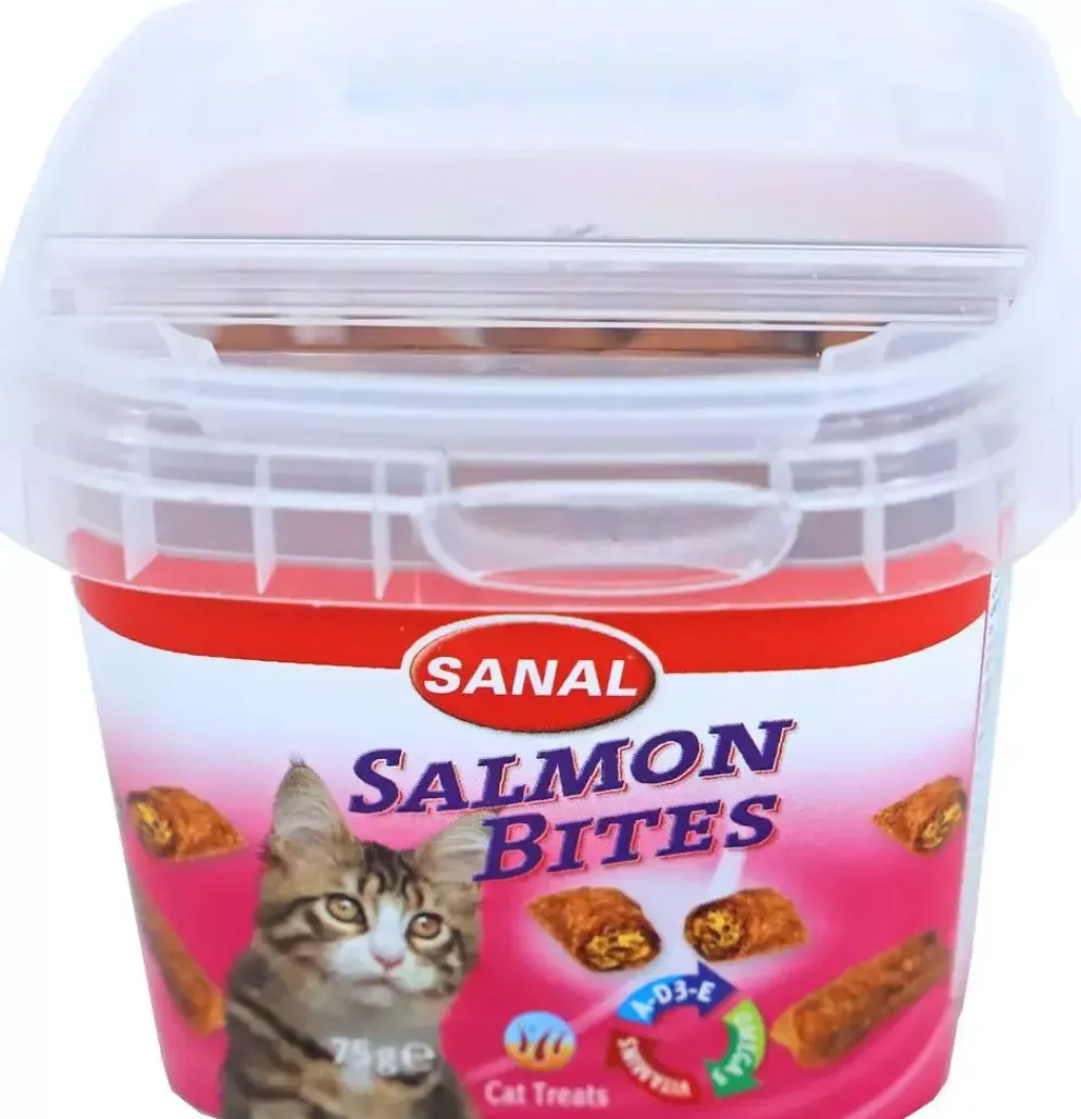 Sanal bites Salmon kattensnack, 75g