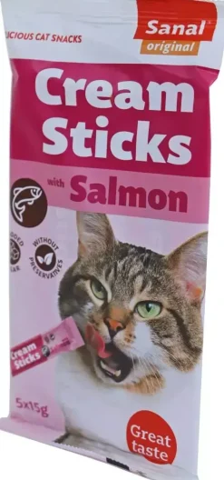 Sanal Cream Sticks kattensnack lever 5 x 15g