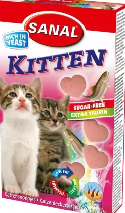 Sanal kittensnoepjes met gist 40 tabletten, 30g