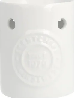 ScentChips geurbrander met logo keramiek 8x8x10cm wit