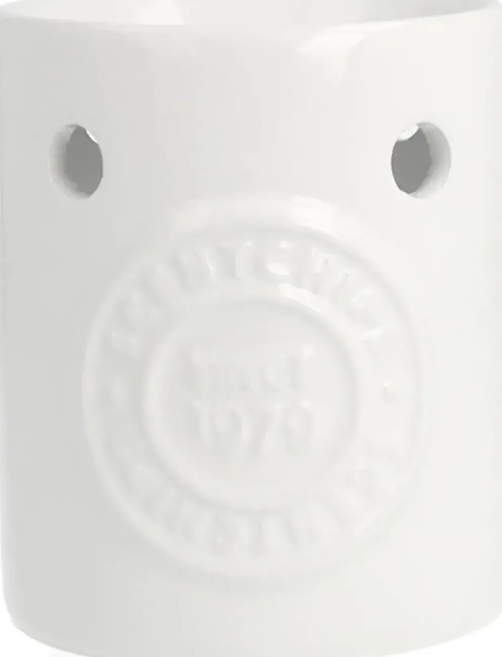 ScentChips geurbrander met logo keramiek 8x8x10cm wit