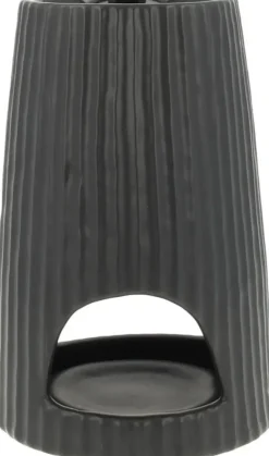 ScentChips geurbrander rib keramiek 10x10x15cm zwart