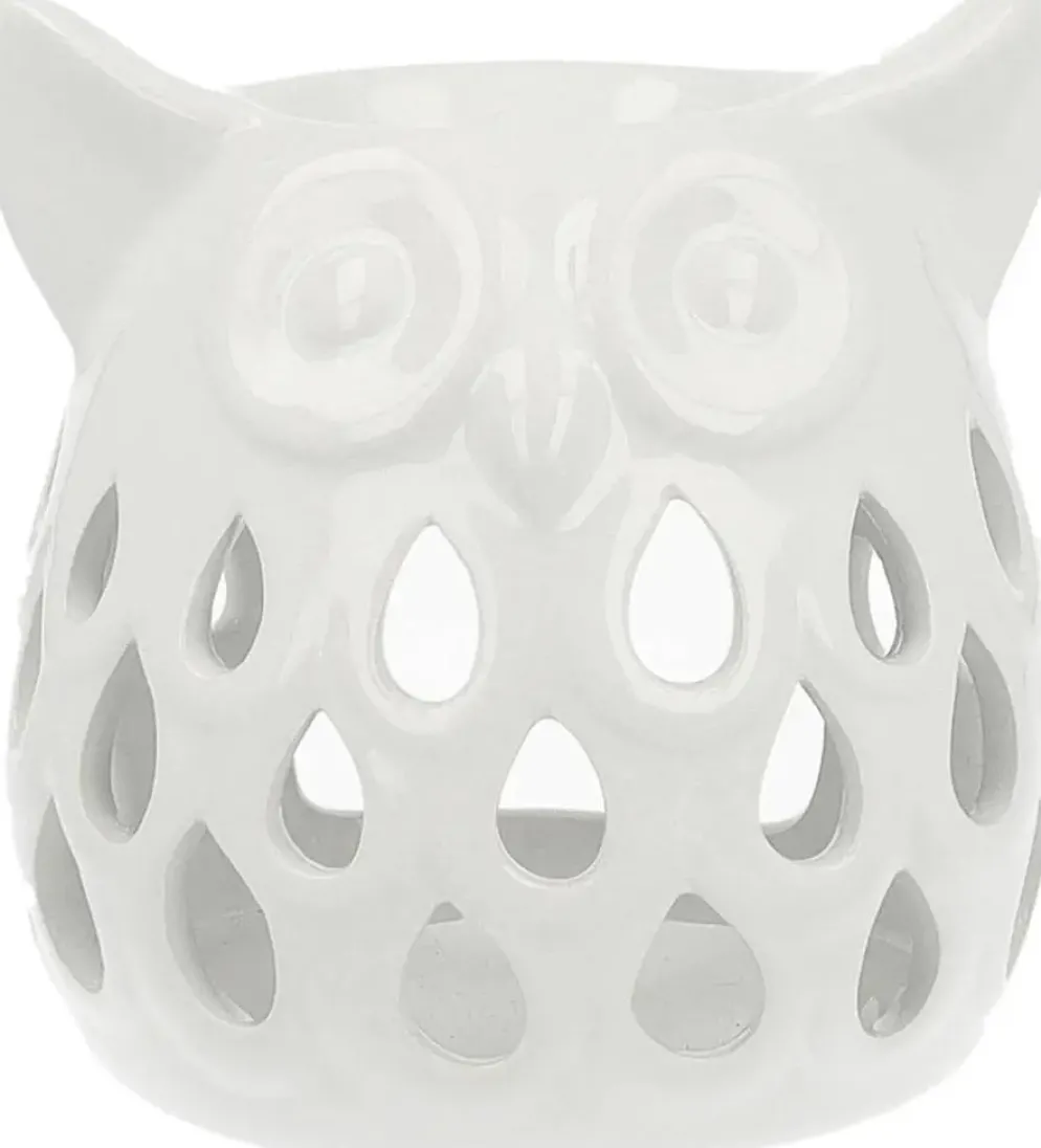 ScentChips geurbrander uil keramiek 11x11cm wit