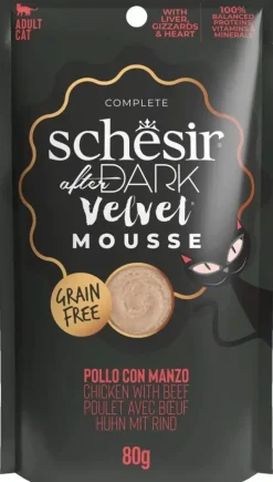 Schesir After Dark Velvet mousse kip & rund 80g
