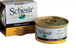 Schesir kattenvoer in gelei tonijn & surimi 85g