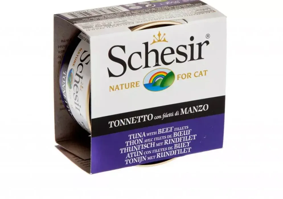 Schesir kattenvoer in gelei tonijn & rund 85g