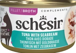 Schesir Kattenvoer Tonijn & Zeebrasem in Bouillon – 70 g
