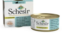 Schesir Kattenvoer Tonijn & Zeebrasem in Bouillon – 70 g