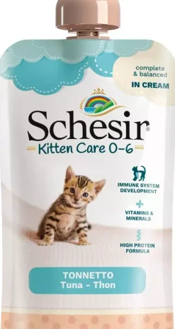 Schesir kitten crème 0-6 maanden tonijn 150g