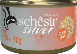 Schesir Silver Senior met bouillon kip 70g
