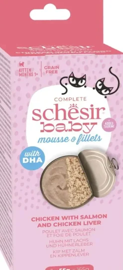 Schesir Velvet katten mousse kip & kwartelei 80g