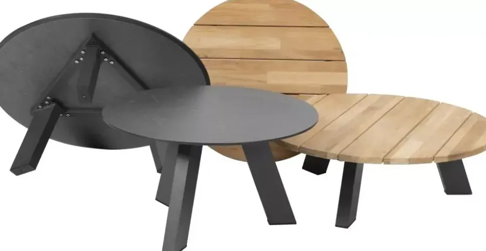4 Seasons Outdoor lounge tuintafel cosmic hpl slate 78x25cm antraciet
