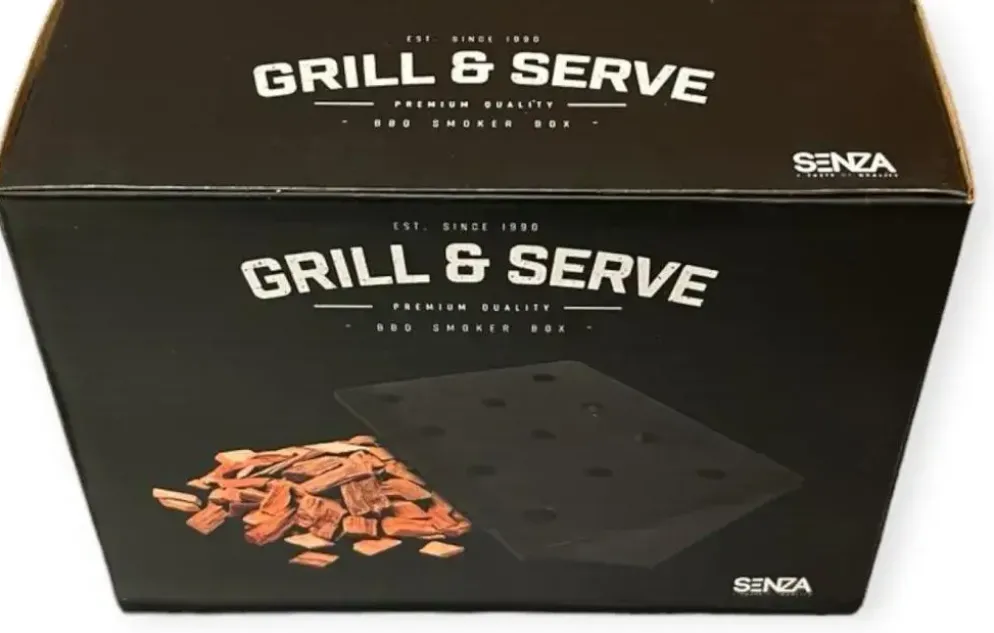 Senza bbq rook box zwart 15,5 cm