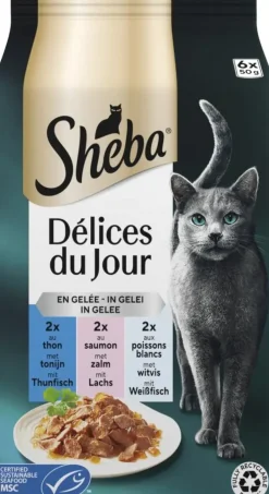 Sheba Délices du Jour In Gelei – Vis 6×50 g