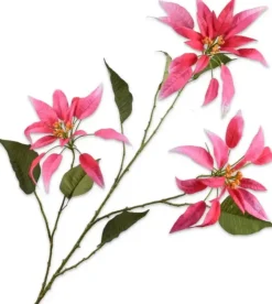 Silk-ka kunsttak poinsettia 119cm fuchsia
