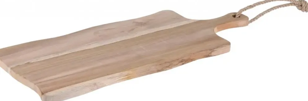 Snijplank teak met handvat 49x20cm