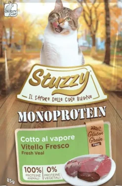 Stuzzy graanvrij kattenvoer monoprotein kalf 85g