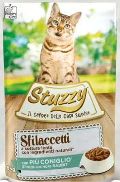 Stuzzy Sfilaccetti kattenvoer konijn 85g