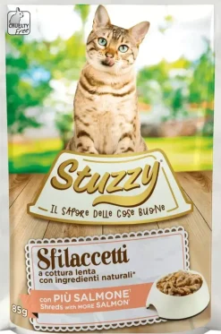 Stuzzy Sfilaccetti kattenvoer zalm 85g