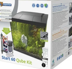 Superfish Aquarium start 60 qube kit zwart 1Stuk